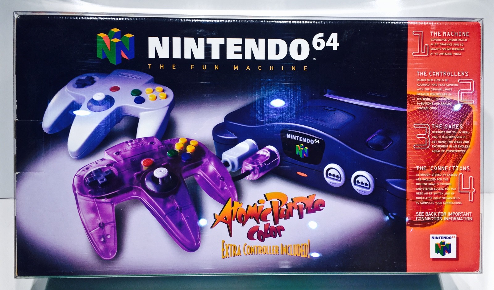 1 Console Box Protector For N64 Atomic Purple Controller Version Nintendo 64