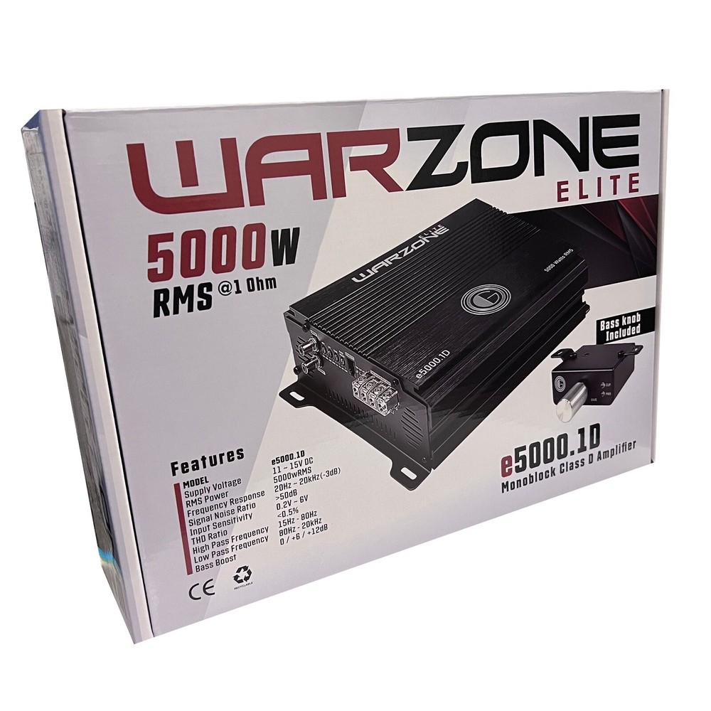 Gravity Warzone BEAST 5000 Watts TRUE RMS Car Amplifier Class D Amp 1/2/4 Ohm