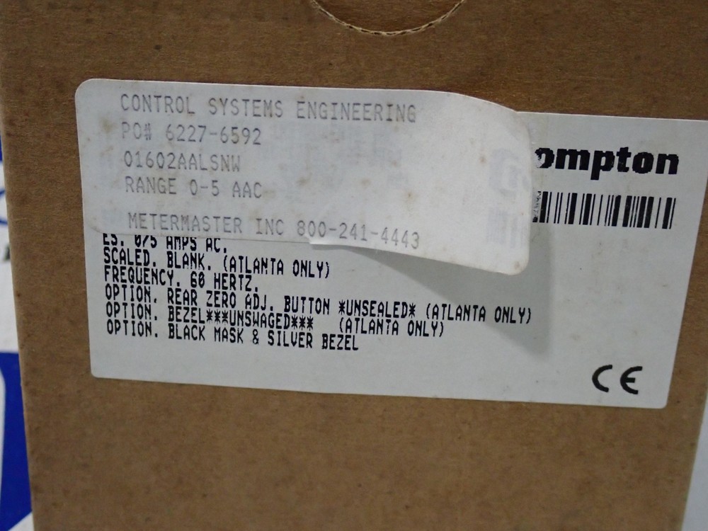 Crompton Instruments 016-02AA-LSNW Range 0-5 AAC Panel Meter