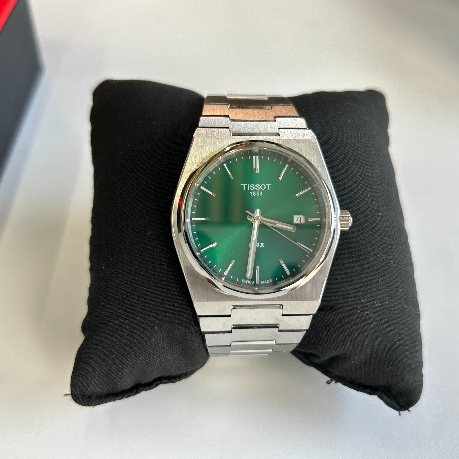 Tissot PRX Green Dial 316L Stainless Steel Men's Quartz Watch T137.410.11.091.00