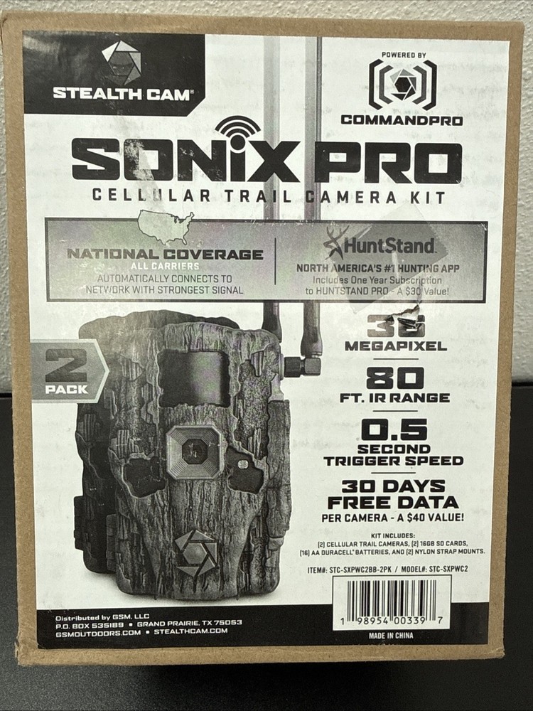 Sonix Pro Cellular Trail Camera Kit 36MP STC-SXOWC2