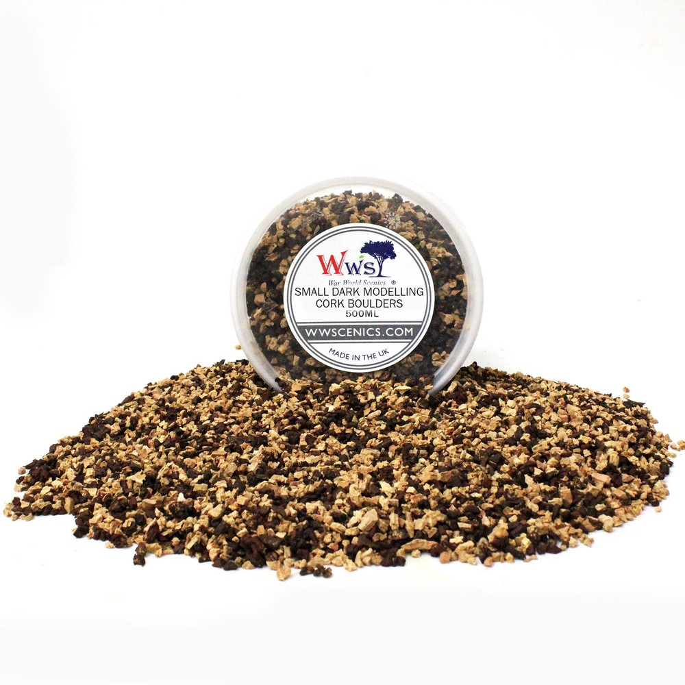Small Dark Modelling Cork Boulders | Wargame Scenery & Basing Material