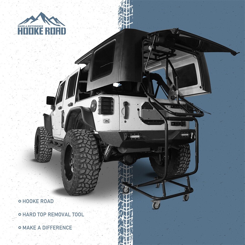 Hooke Road Hardtop Removal Lift Cart Holder Fit Jeep Wrangler TJ JK JL Bronco