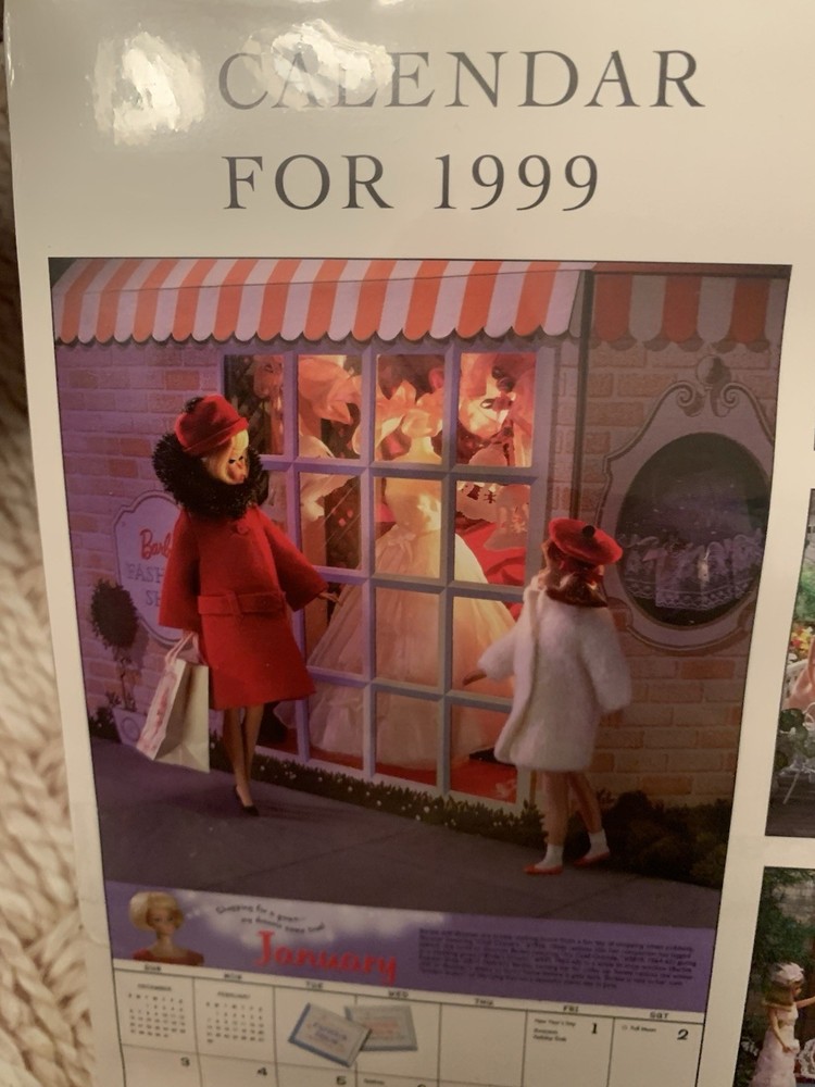 Vintage Barbie Paper Dolls And Calendar Both From 1999