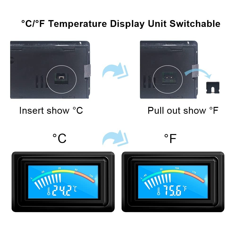 Versatile USB-Powered Digital Thermometer for Aquariums, Vehicles & Incubators