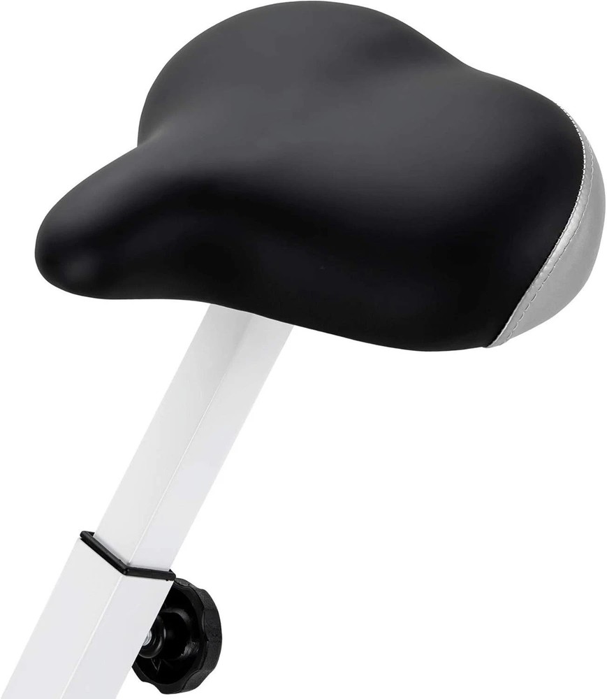 Foldable Upright Exercise Bike with Adjustable Resistance for Home Workouts
