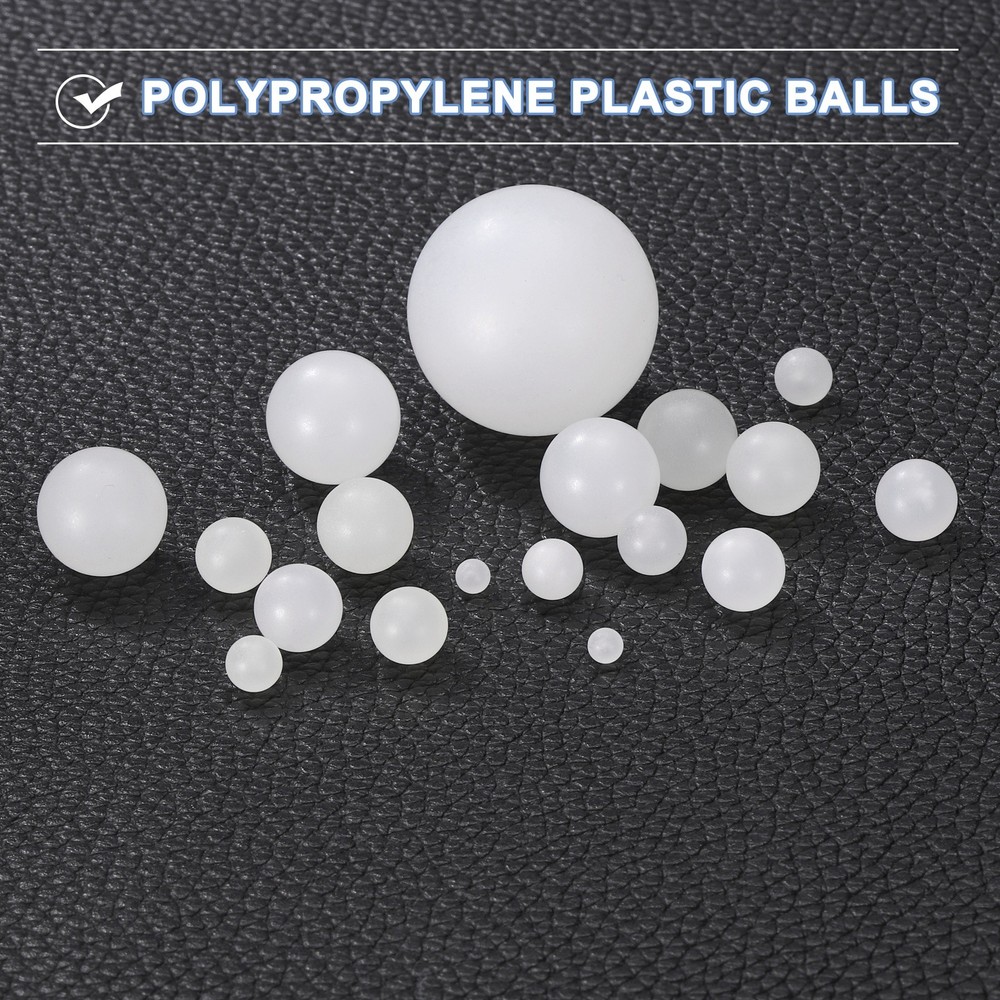 100pcs PP Plastic Bearing Balls 1/2" Solid Plastic Balls G2 Precision, White