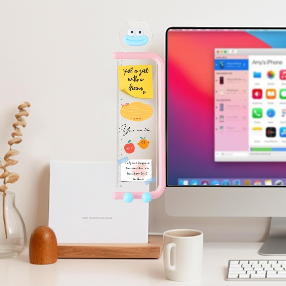 Monitor Memo Board, Acrylic Message Panel Monitor Sticky Note for Computer, T...