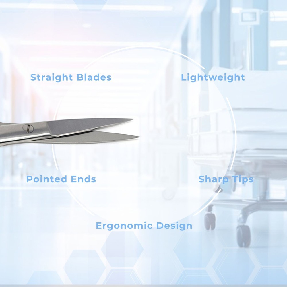 Operating Scissors Veterinary Instrument 6.50" Sharp Sharp Straight Stainless