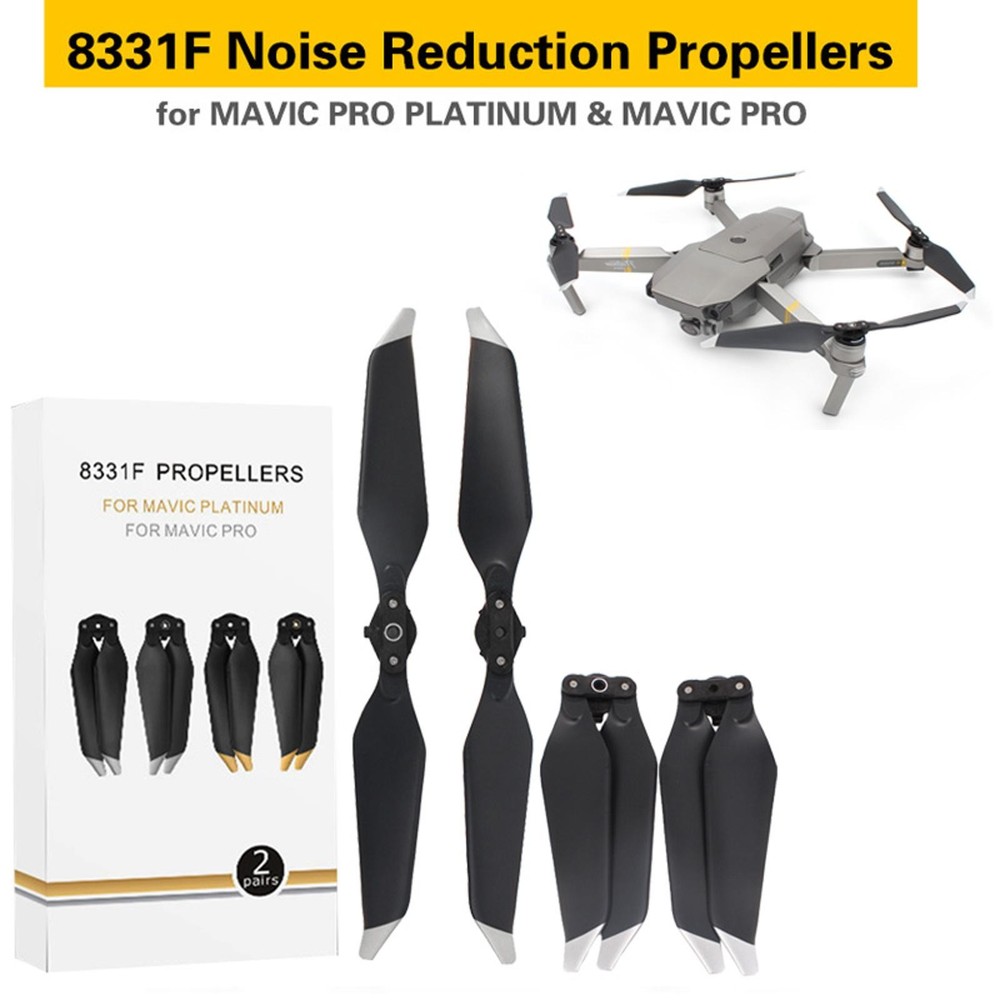 2Pair Low-Noise 8331F Propellers Blades For DJI Mavic PRO Platinum/Silver E