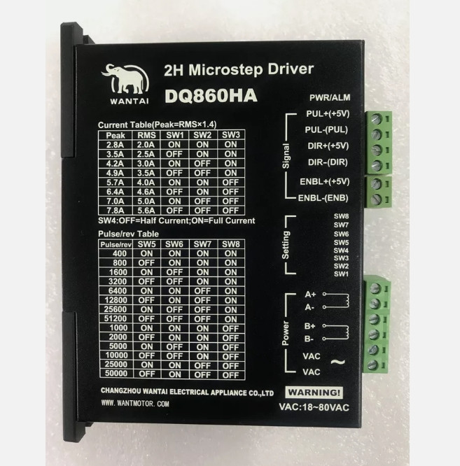 【US SHIP】3 PCS Stepper Motor Driver DQ860HA with 7.8A/80VDC/256Microstep
