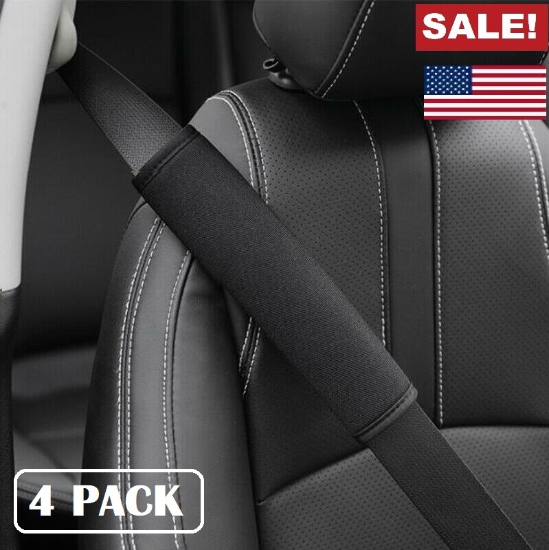 4PCS Universal Seat Belt Cover Soft Shoulder Pad Strap Protector Car Truck USA