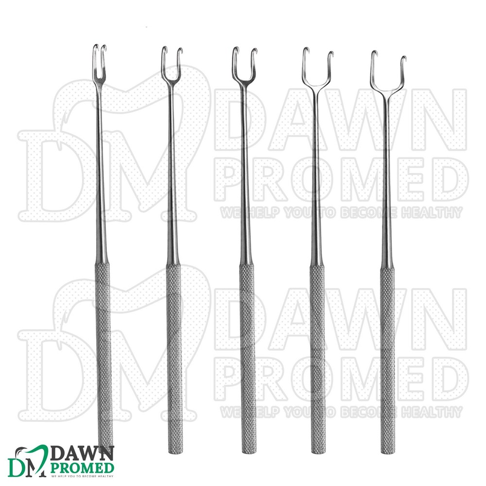 5 Pcs Joseph Skin Hook Double Sharp Prong Set 6.25" Retractor Surgical German Gr
