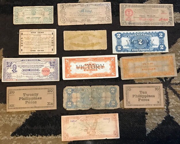 Philippines - Group of (13) Older Banknotes