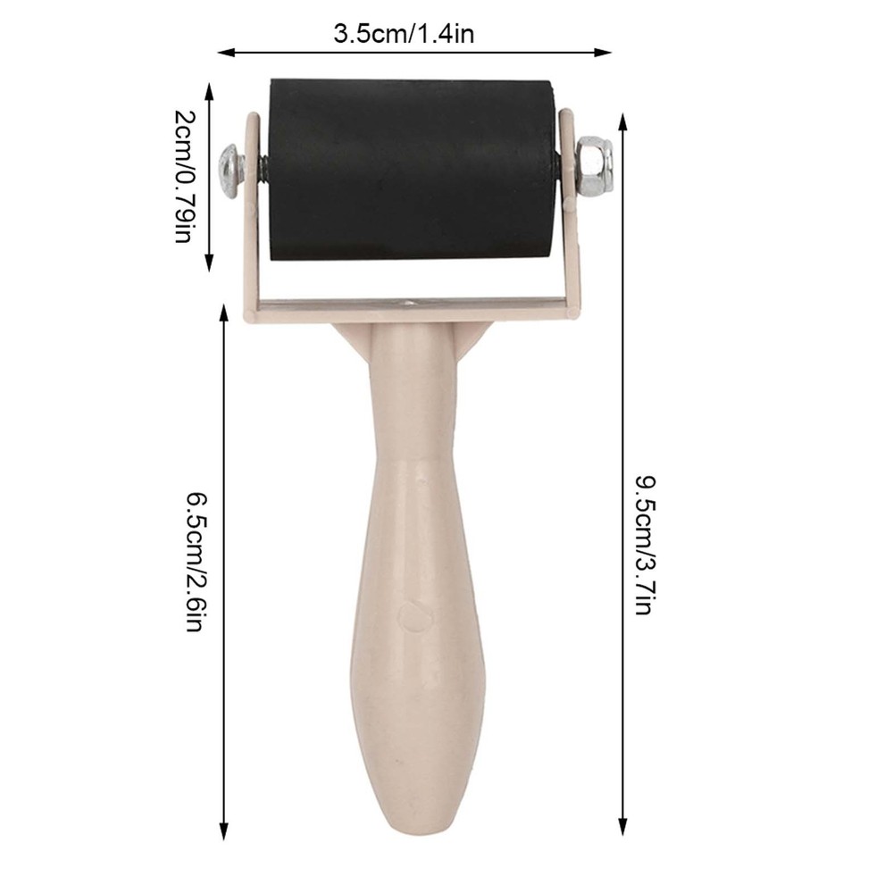 Primary Color Plastic Handle Printmaking Brayer Ink Rubber Roller Art Tool