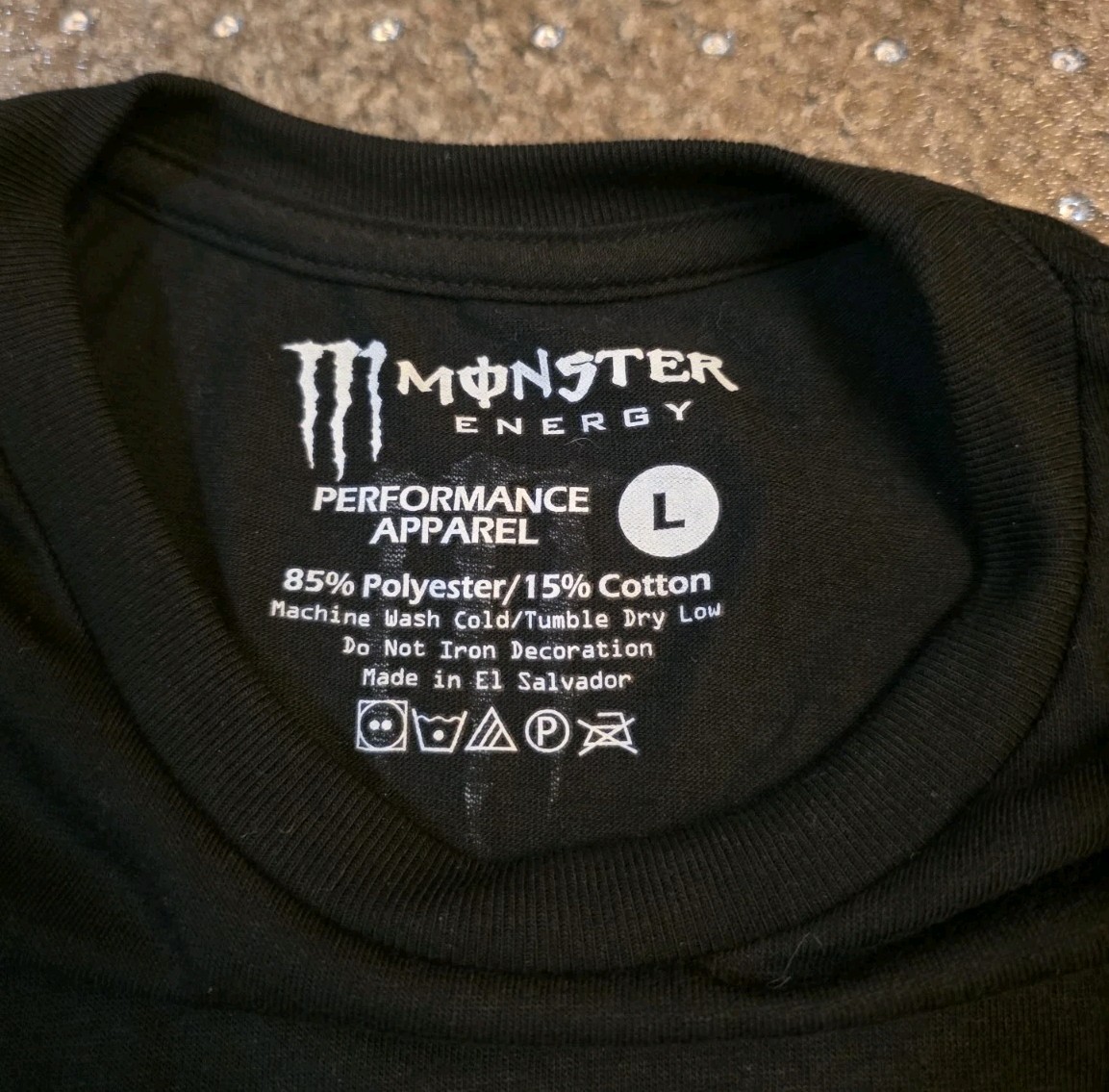Monster Energy MUSCLE T-Shirt Tee Color Black/White Shortsleeve Size Large