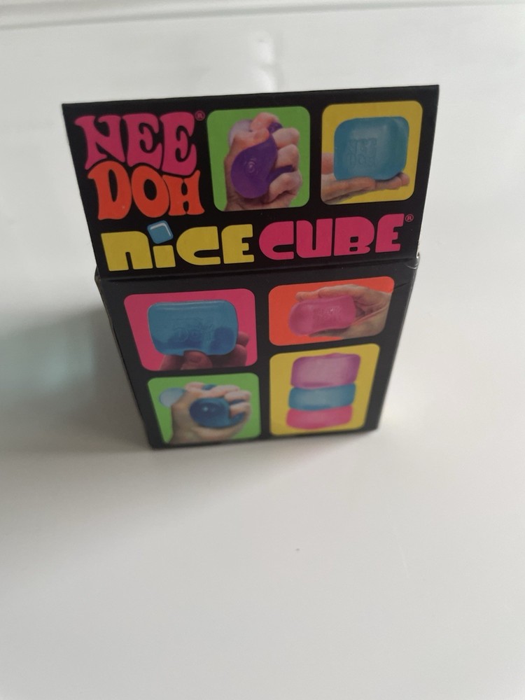 Nee Doh Nice Cube - Super Solid Squish! (Blue) - Brand New/Factory Sealed!