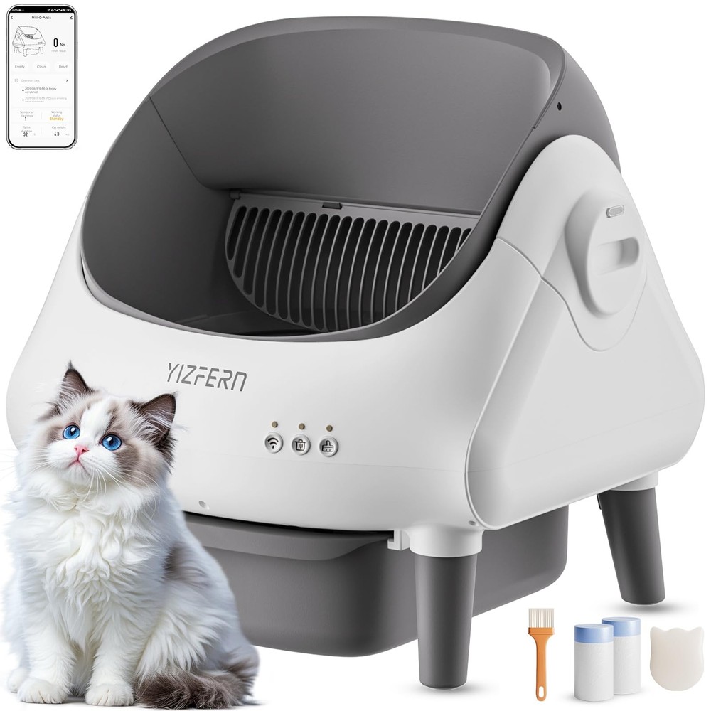 YIZFERN SELF CLEANING LITTER BOX FOR MULTIPLE CATS AUTOMATIC - Scratch & Dent