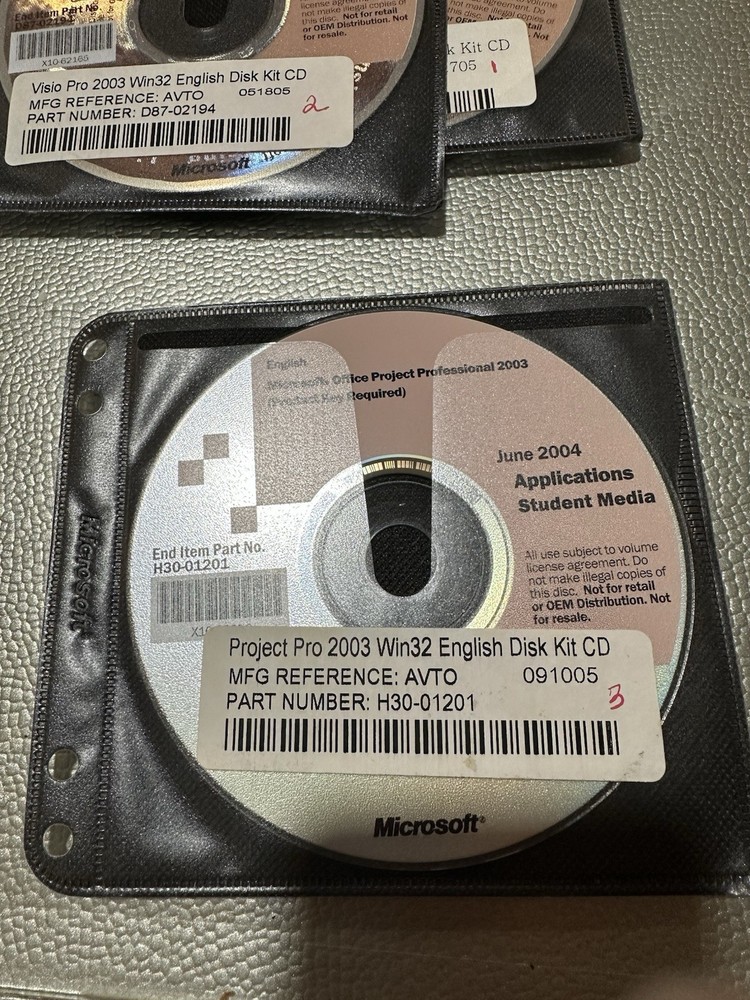 Microsoft Office Project Professional 2003 - Genuine Disc & Product Key