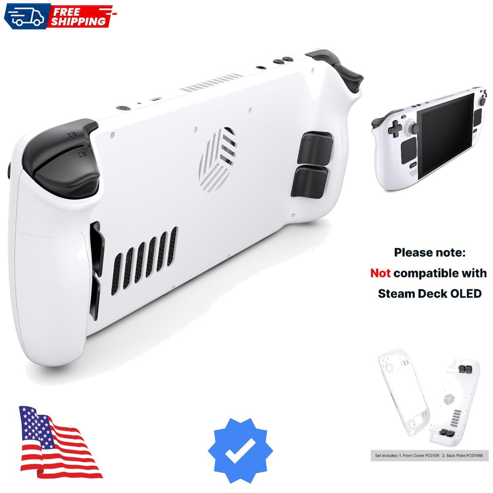 Back Plate Vents Version Compatible with Steam Deck LCD, DIY Replacement Full...