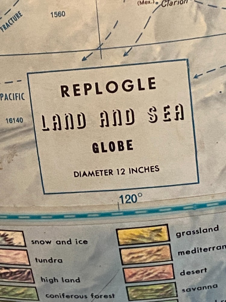 Vintage Replogle 12" Double Axis World Globe Pre 1990s USSR