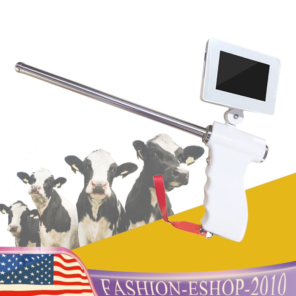 Insemination Kit w/ Adjustable HD Screen For Cows Cattle Visual Insemination Gun
