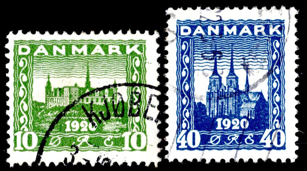 Denmark Scott 159-160 Used.