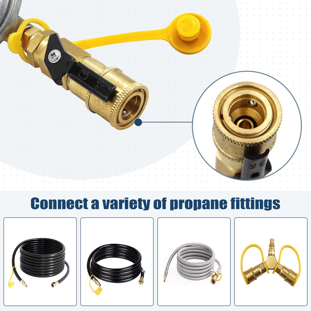 Propane Quick Connect Adapter 1/4 Regulator Hose Fitting Grill
