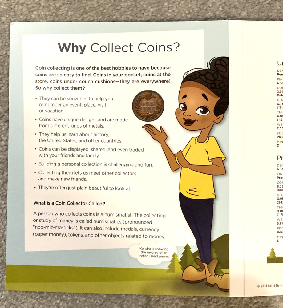 2019 US Mint Explore & Discover Coin Starter Kit Activity Book
