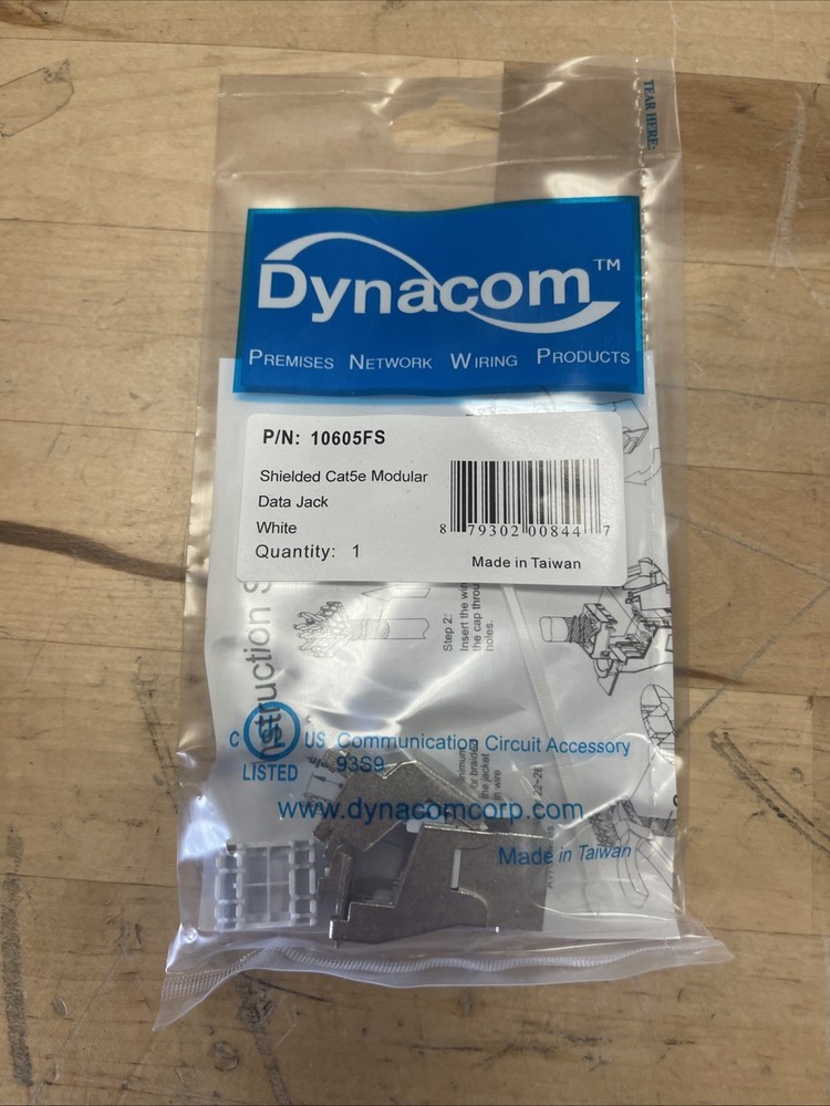 Dynacom 10605FS Shielded Cat5e Modular Data Jack