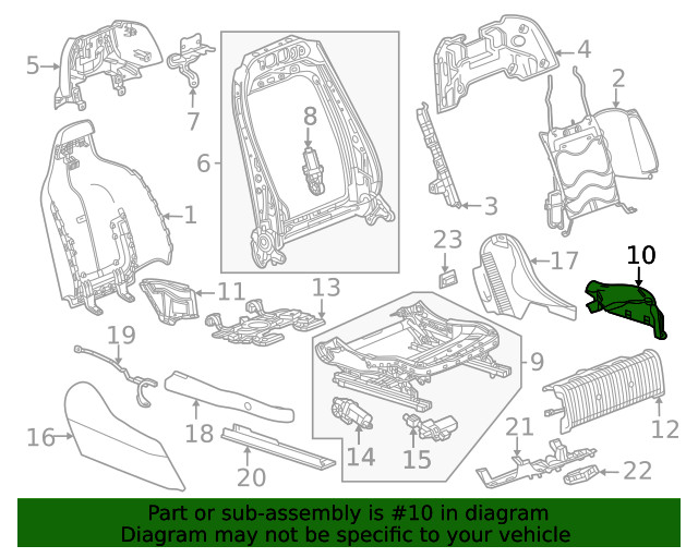 Genuine GM Cushion Frame Inner Support 42894623