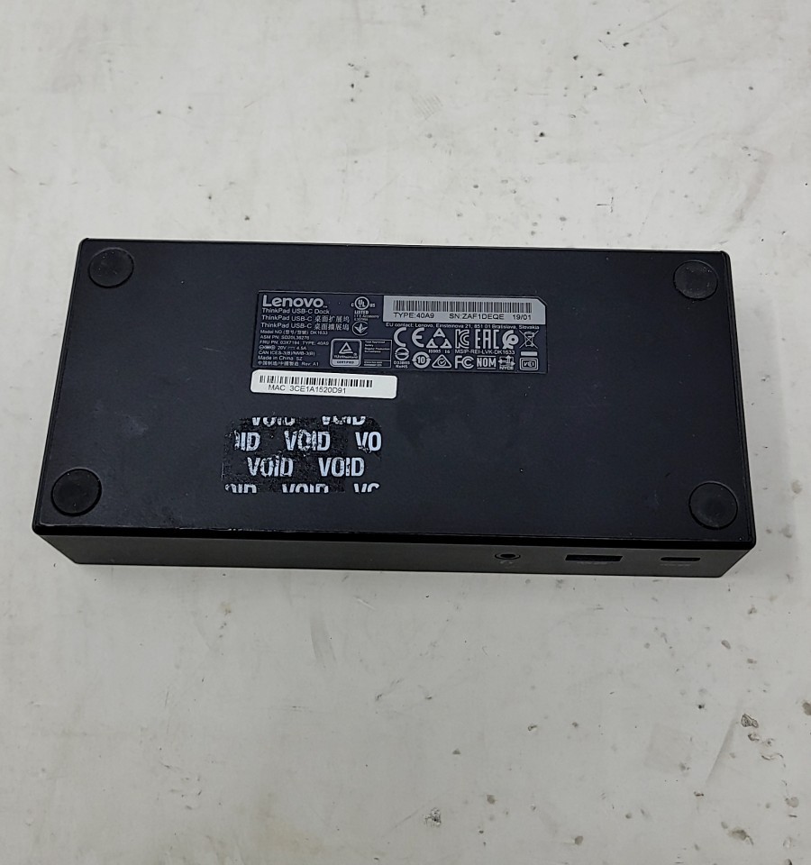 LENOVO DK1633 SD20L36276 ThinkDock USB-C Dock Docking Station