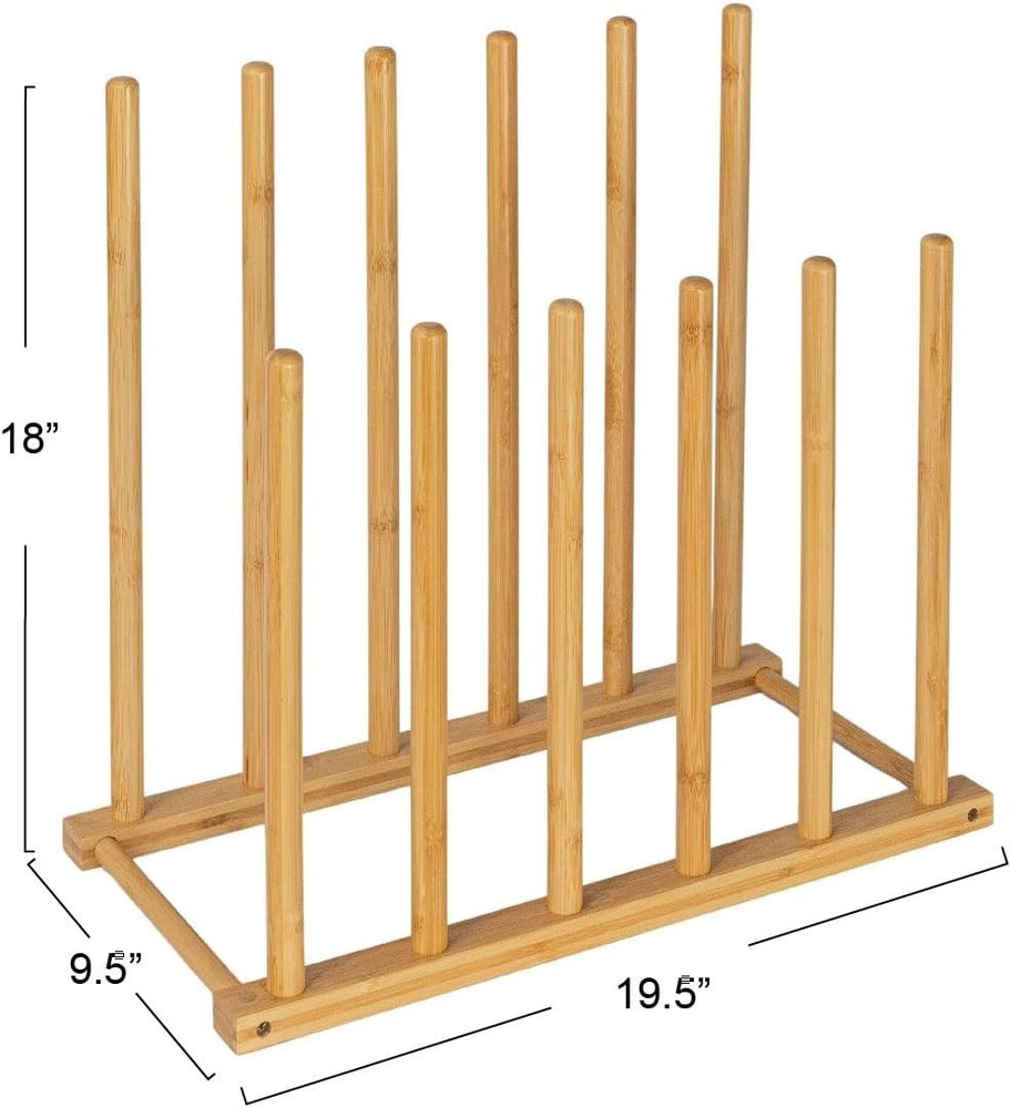 Bamboo 6 Pair Boot Rack Natural