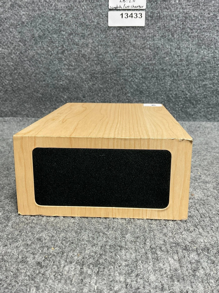 Brown Wooden Bluetooth LED Alarm Clock Speaker Multi-Function Features