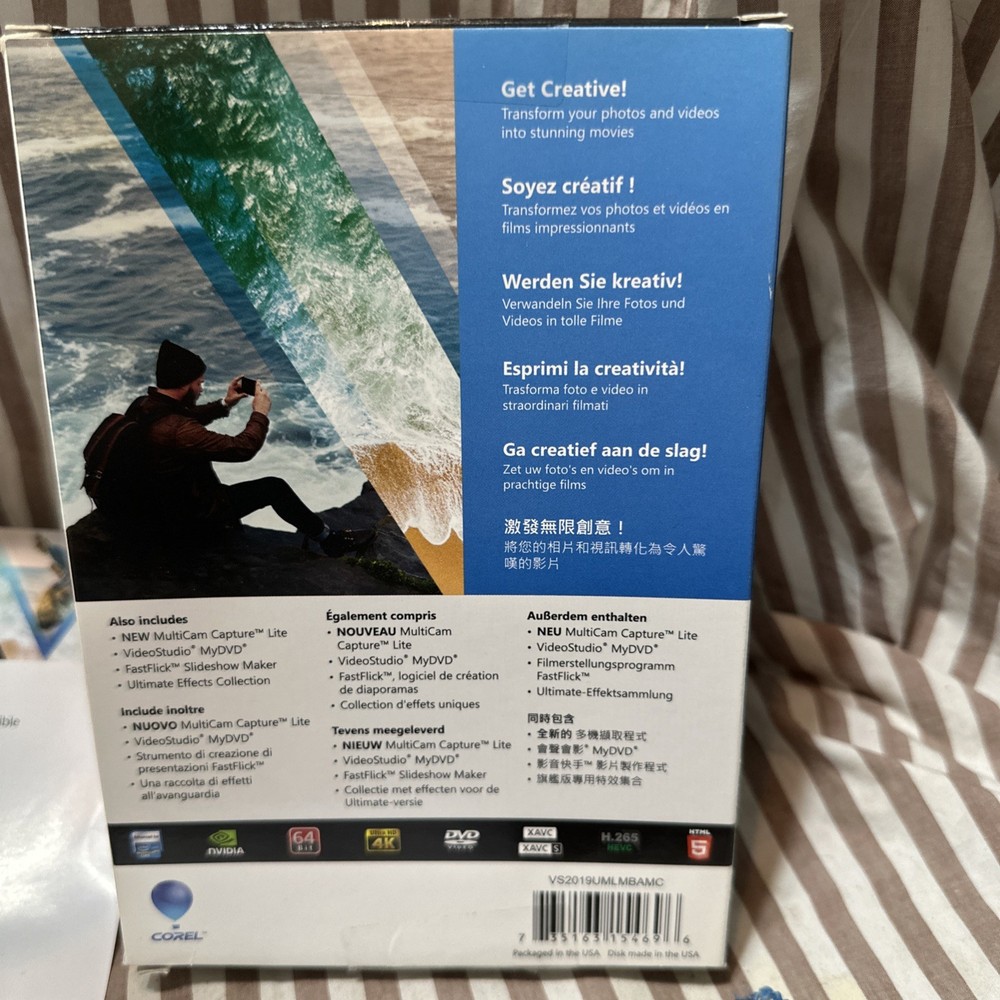 Corel VideoStudio Ultimate 2019 Open box. Cd damaged Download only Activa Code