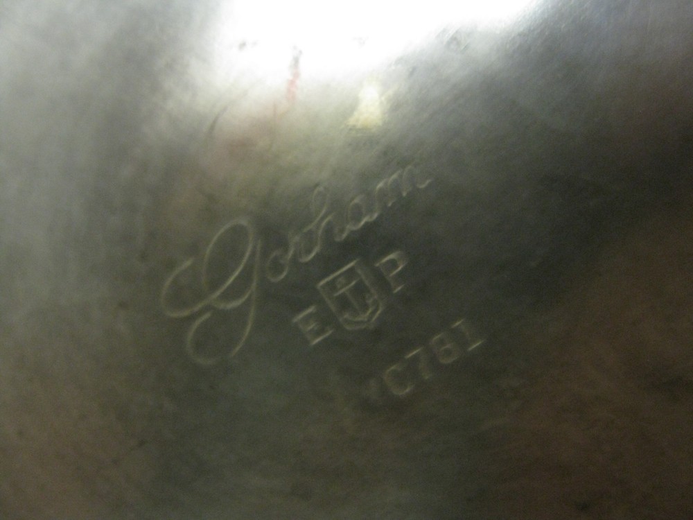 Vintage Gorham EP YC779 Silver Plate Footed Serving Bowl