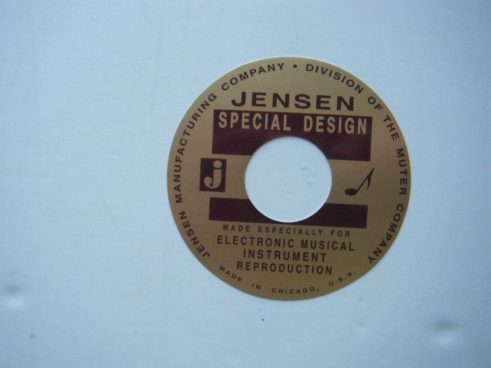 Jensen Speaker Label B&G 4"