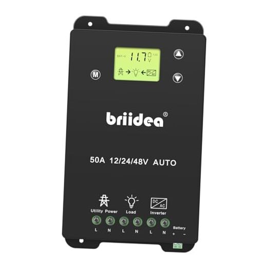 Automatic Transfer Switch, 50A 5500 Watt ATS Dual Power Controller for Black