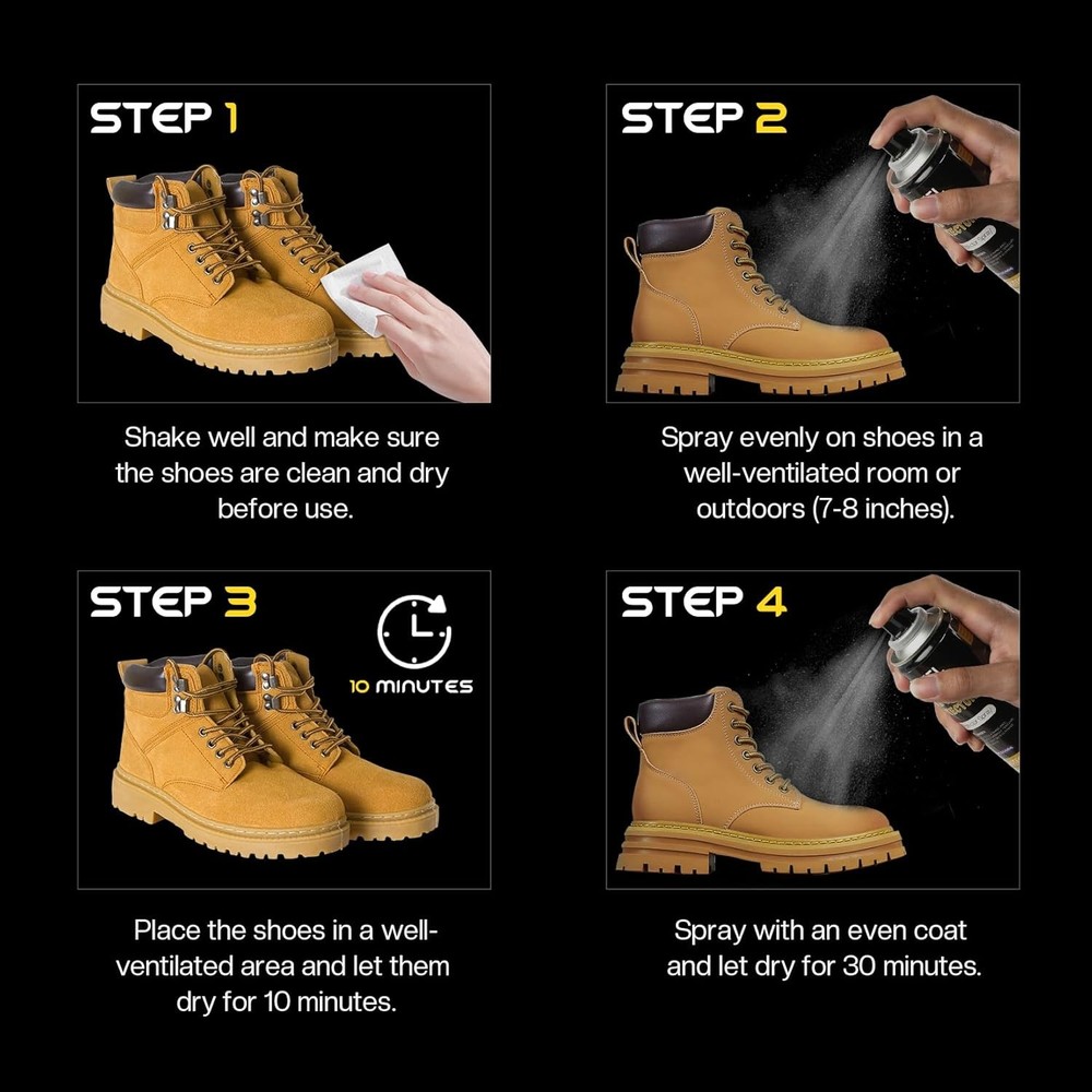 Shoe Protector Spray Waterproof : 13.5 OZ - Suede...