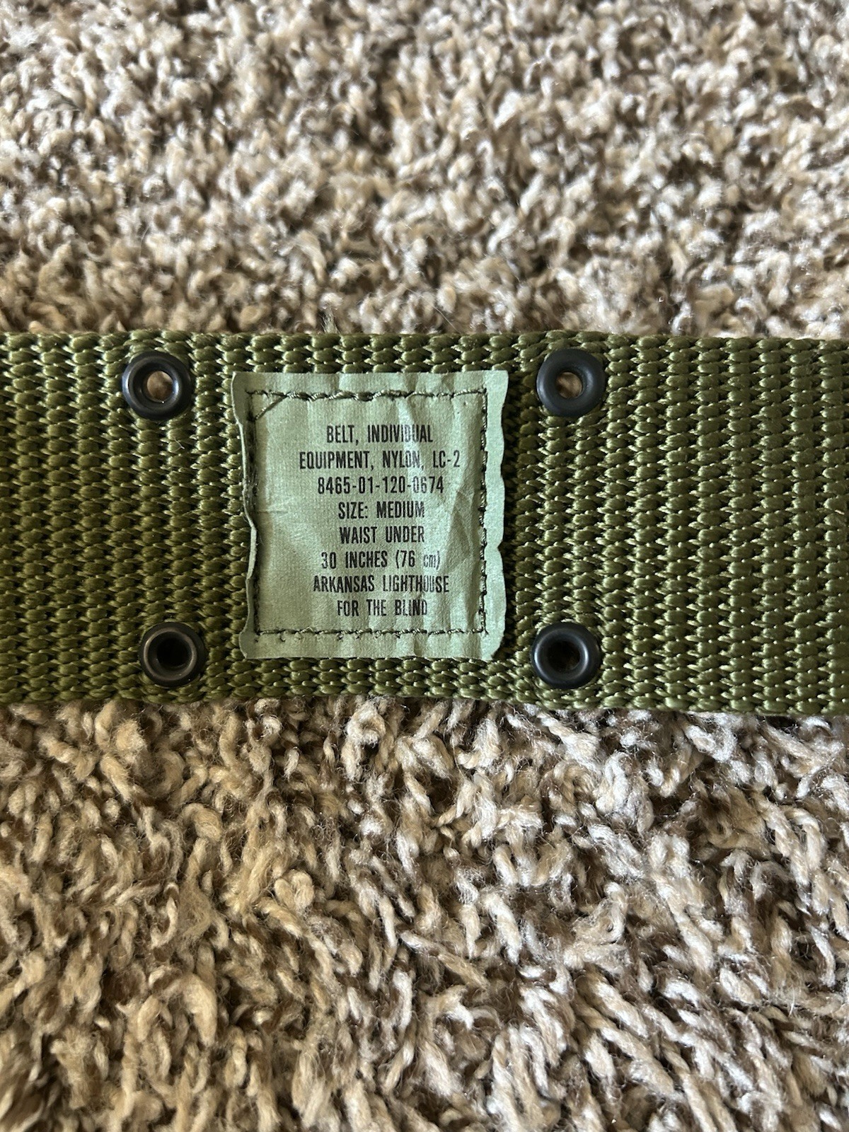 Military LC-2 Canteen with Camouflage Cover and Nylon Equipment Belt