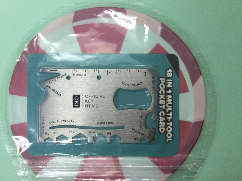 18 in 1 Multi-tool Pocket Card in Sealed Package
