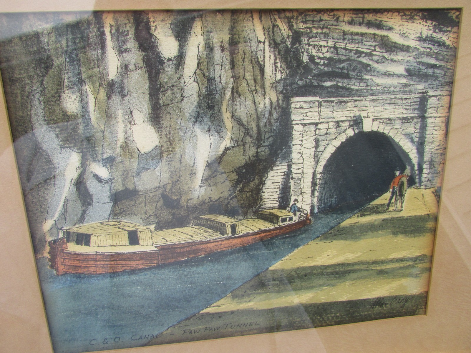 Vintage 1976 Bicentennial Prints by Allan Gray- Toll Gate House / Paw Paw Tunnel