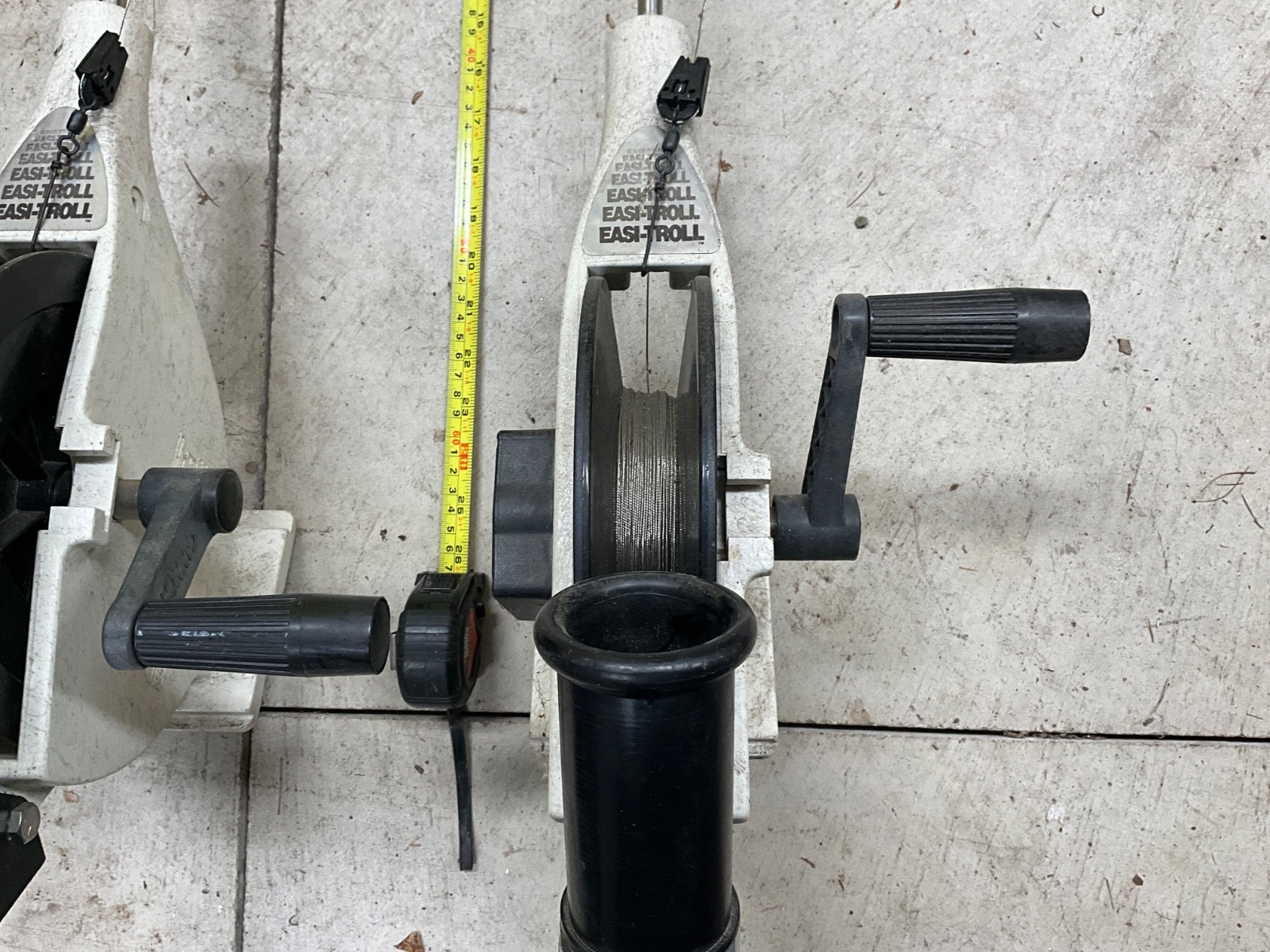 Cannon Easi Troll Manual Downriggers (2) - with rod holders, nice shape