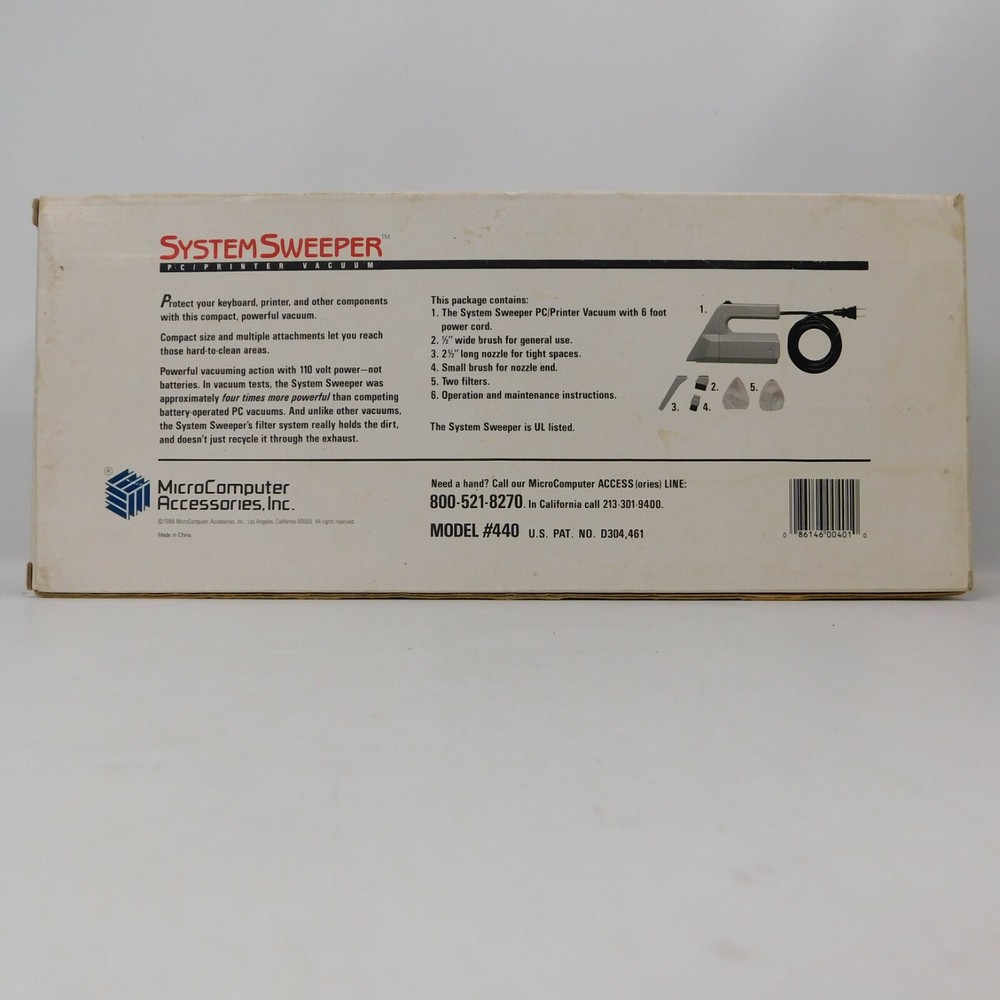 PC/Printer Vacuum System Sweeper Vintage For Computers By Micro Access Tested