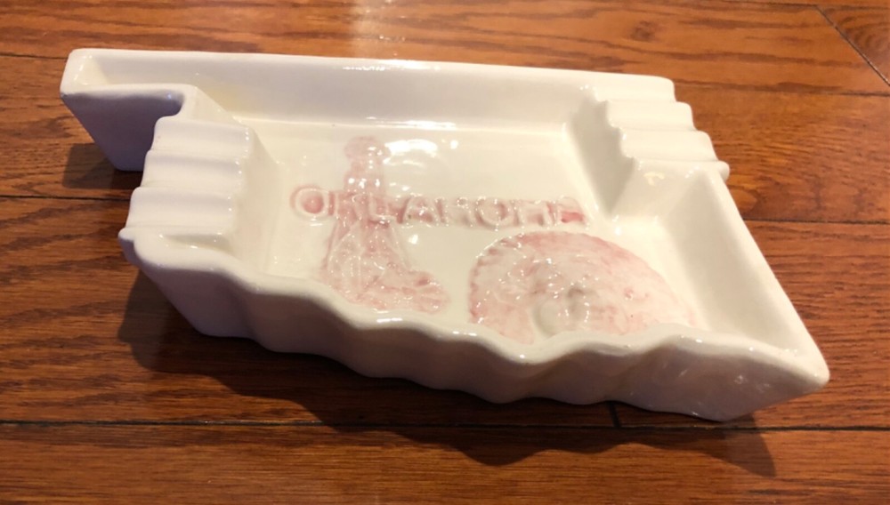Oklahoma Vintage Ceramic Ash Tray