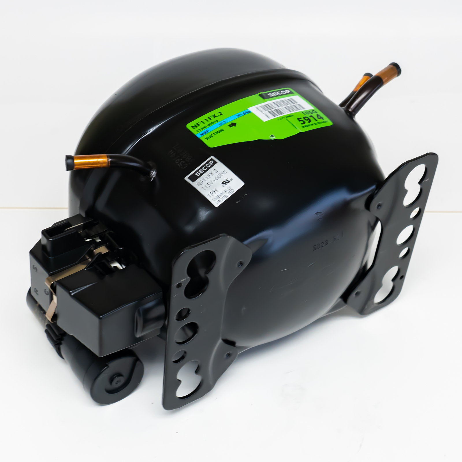 Secop NF11FX-2 R134a Hermetic Refrigeration Compressor 1250 BTU LBP 4840 BTU