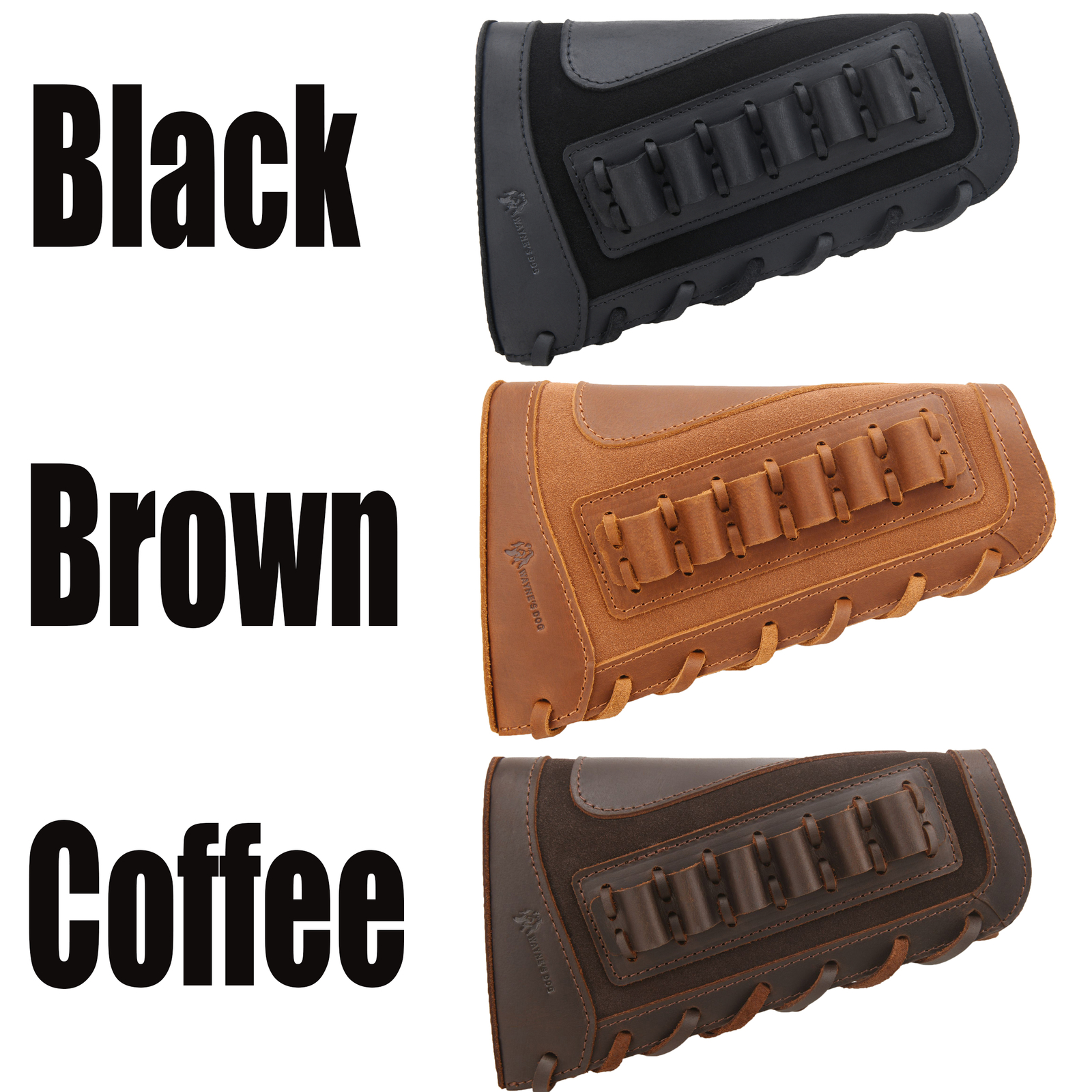 Leather Gun Rifle Cheek Rest Shell Holder Shotgun Recoil Pad for .308.22LR .357