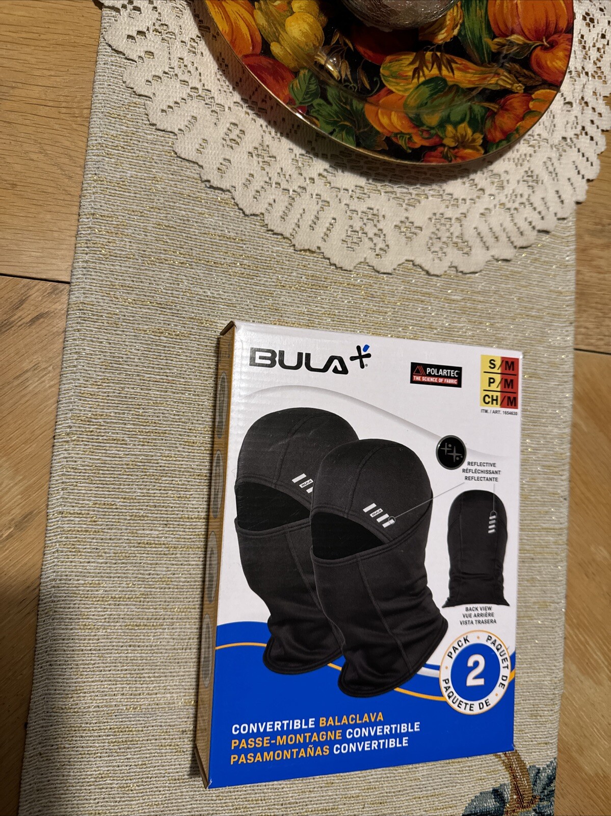 2 pack Bula+ Convertible Balaclava Ski Mask Neck Gaiter Black Polartec unisex