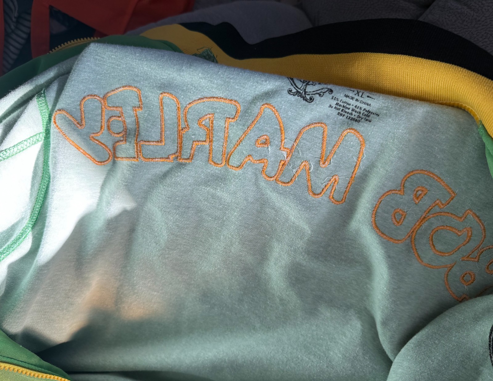 BOB MARLEY & the WAILERS RASTAMAN CATCH A FIRE GREEN JACKET VIBRATION TOUR SZ XL