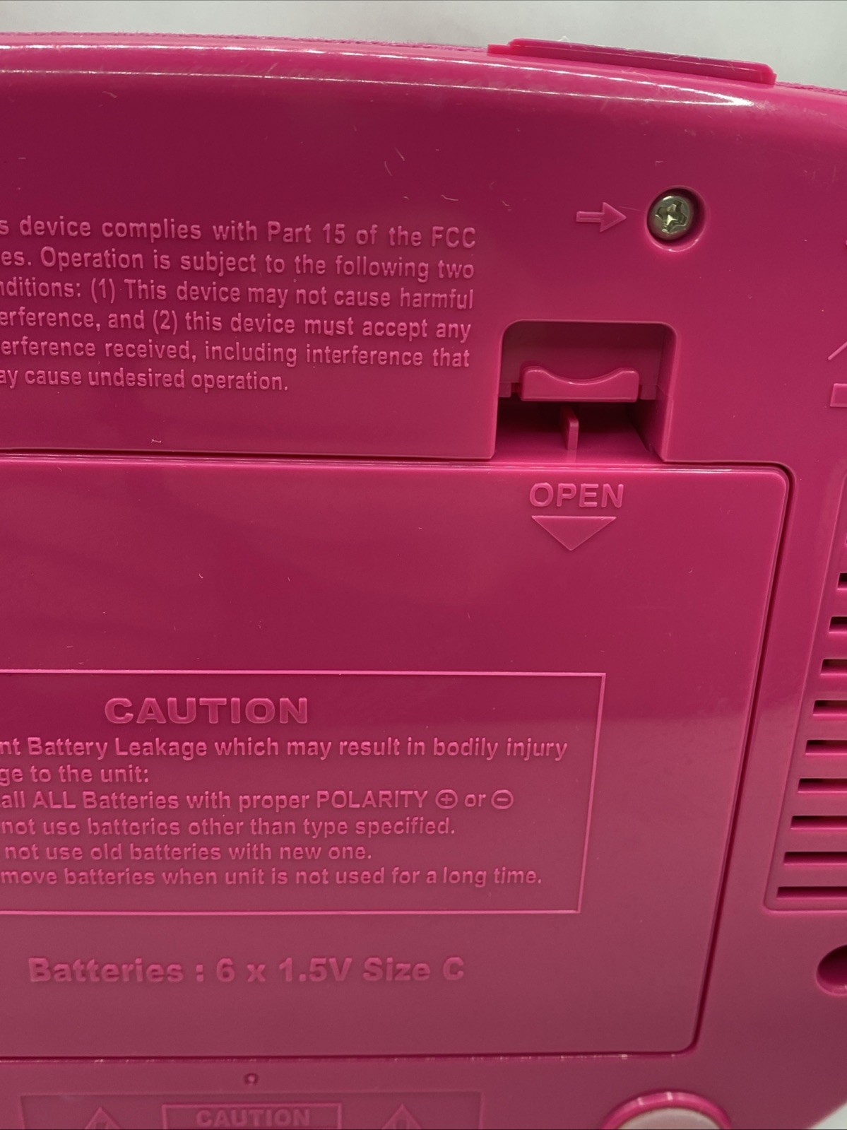 Barbie Glamtastic Boombox CD Player Radio Pink Model BB11045 2011 Works AUX